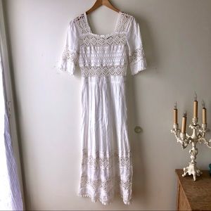 Topshop White Victorian Lace Dress